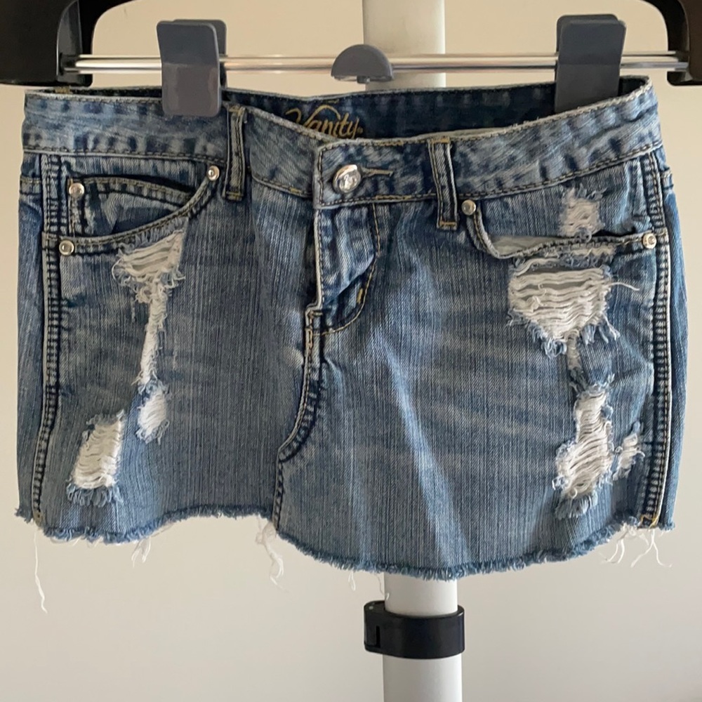 Denim Jean mini skirt